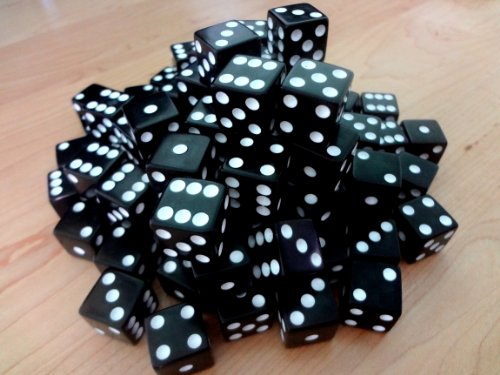 Book Cover Discount Learning Supplies 100 Black Dice - 16Mm