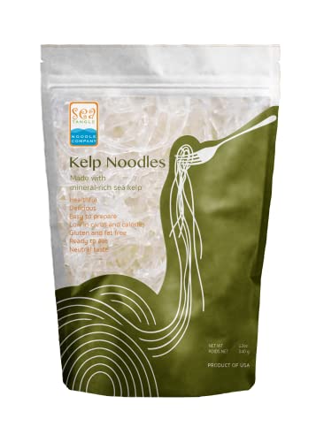 Book Cover Sea Tangle Kelp Noodles (12oz) - Pack of 3 - Low Calorie Asian Noodles for Healthy Noodle Dishes - Gluten Free, Keto Noodle Sub for Rice Noodles, Glass Noodles, Pad Thai Noodles, Vermicelli