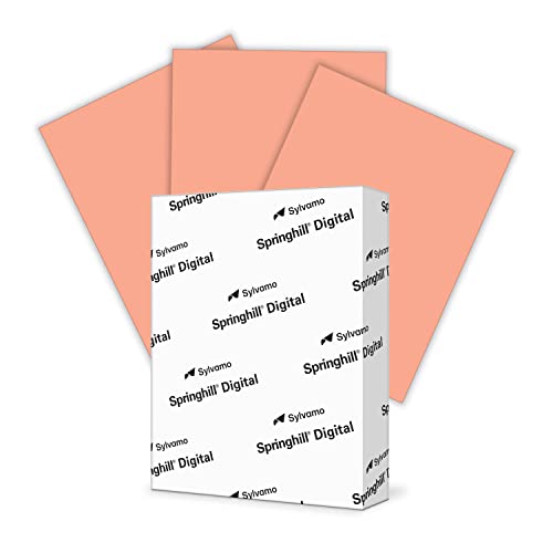 Book Cover Springhill 8.5” x 11” Salmon Colored Cardstock Paper, 90lb, 163gsm, 250 Sheets (1 Ream) – Premium Lightweight Cardstock, Printer Paper with Smooth Finish for Cards, Flyers, Scrapbooking & More – 085100R