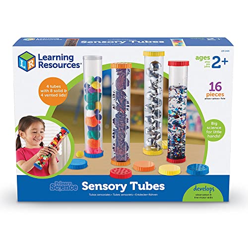 Book Cover Learning Resources Primary Science Sensory Tubes - Set of 4 Tubes, Ages 2+ Science Toys for Kids, STEM Toys, Fine Motor and Sensory Toys