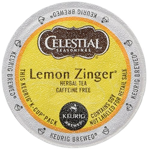 Book Cover Celestial Seasonings Lemon Zinger Herbal Tea, K-Cup Portion Pack for Keurig K-Cup Brewers, 24-Count (Pack of 2)