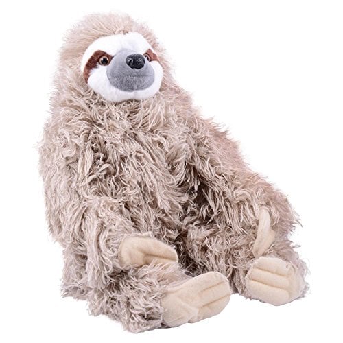 Book Cover Wild Republic Three Toed Sloth Plush, Stuffed Animal, Plush Toy, Gifts for Kids, Cuddlekins 12 Inches
