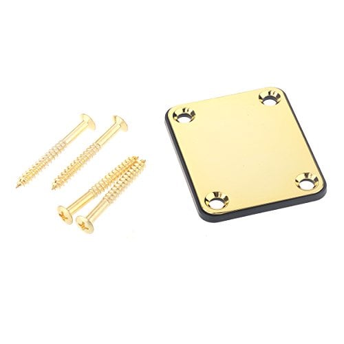 Book Cover 1pc Neck Plate with Crews Gold for Fender Replacement Electric Guitar Part