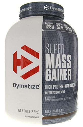 Book Cover Dymatize Super Mass Gainer Chocolate 6 lbs (2,722g) (Packaging May Vary)