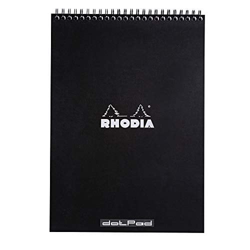 Book Cover Rhodia Wirebound Notepad, A4, Dot - Black (185039C)