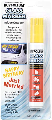 Book Cover Rust-Oleum 267966 Glass Marker, Yellow