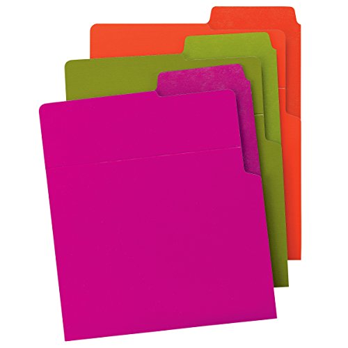 Book Cover Smead Organized UP Heavyweight Vertical File Folder, Dual Tabs, Letter Size, Assorted Colors, 6 per Pack (75406)
