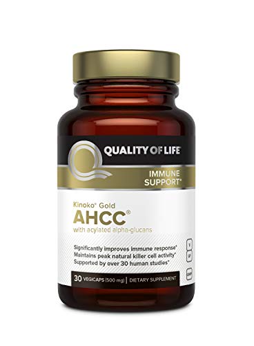 Book Cover Premium Kinoko Gold AHCC Supplement–500mg of AHCC per Capsule–Supports Immune Health, Liver Function, Maintains Natural Killer Cell Activity & Enhances Cytokine Production–30 Veggie Capsules