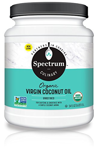 Book Cover Spectrum Culinary Organic Unrefined Virgin Coconut Oil, 54 fl. oz. (Pack of 2)