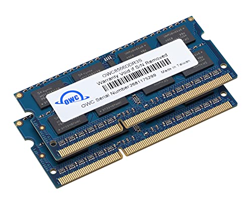 Book Cover OWC 16GB (2 x 8GB) PC8500 DDR3 1066MHz SO-DIMMs Memory Compatible with Mac Mini 2010, MacBook 2010, & MacBook Pro 13