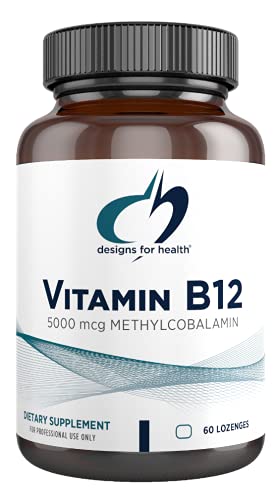 Book Cover Designs for Health Vitamin B12 Lozenges - 5000mcg B12 Methylcobalamin Methyl B12 - Vegan Vitamin B12 Supplements - Non GMO, Natural Berry Flavor (60 Quick Dissolve Lozenges)