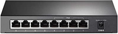 Book Cover TP-Link PoE Switch Gigabit 8 Port | 4 Port PoE 55W | 802.3af Compliant | Shielded Ports | Traffic Optimization | Plug and Play | Sturdy Metal (TL-SG1008P)
