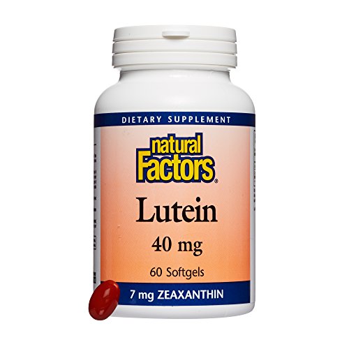 Book Cover Natural Factors, Lutein 40 mg, Antioxidant Support for Healthy Eyes and Skin with Zeaxanthin, 60 softgels (60 servings)