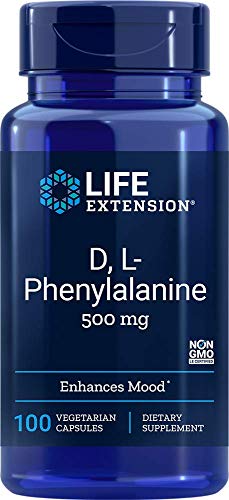 Book Cover Life Extension D, L-Phenylalanine, 500mg, 100 vcaps
