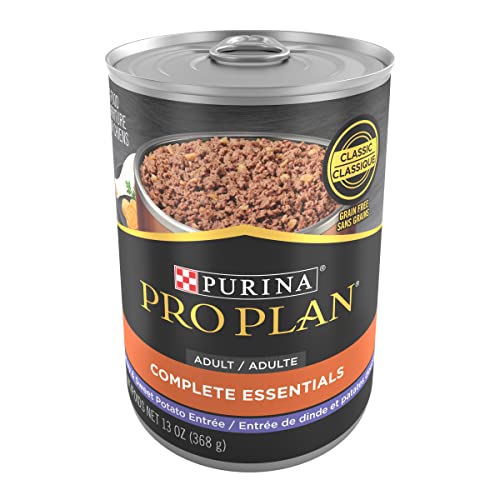 Book Cover Purina Pro Plan Grain Free Dog Food Wet Pate, Turkey and Sweet Potato Entree - (12) 13 oz. Cans