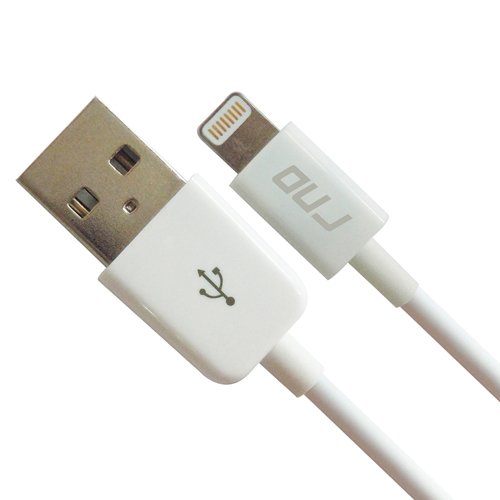 Book Cover RND Apple Certified Lightning to USB 1.5FT Cable for iPhone (6/6 Plus/6S/6S Plus/5/5S/5C/SE) iPad (Pro/Air/Mini) iPod and Siri Remote Data Sync and Charge 8-Pin Cable (1.5 Feet/.5 M/White)