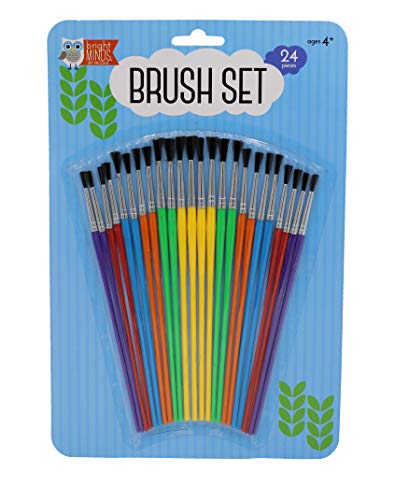 Book Cover nicole Kids' Fun Brush Set 24 PC Use for All Paints Ages 6 to Adult