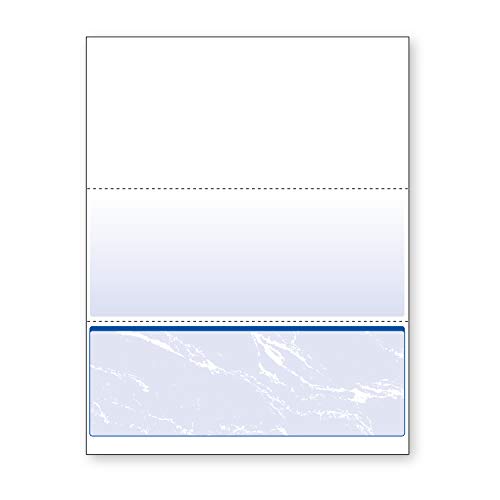Book Cover DocuGard Standard Blue Marble Bottom Check, 24 Pound, 8.5 x 11 Inches, 500 Sheets (04517)