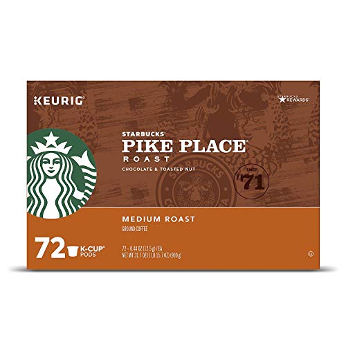Book Cover Starbucks Pike Place Roast Coffee K-Cup Portion Packs for Keurig Brewers, 72 Count (3 boxes of 24 K-Cups)