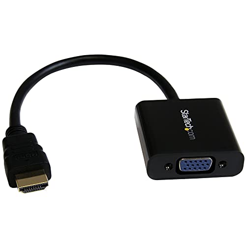 Book Cover StarTech.com 1080p 60Hz HDMI to VGA High Speed Display Adapter - Active HDMI to VGA (Male to Female) Video Converter for Laptop/PC/Monitor (HD2VGAE2), Black