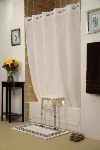 Book Cover The Wright Stuff Simplicity Transfer Bench Shower Curtain White
