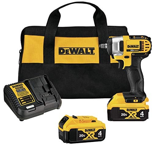 Book Cover DEWALT DCF883M2 20-Volt MAX Lithium Ion 3/8-Inch Impact Wrench Kit with Hog Ring