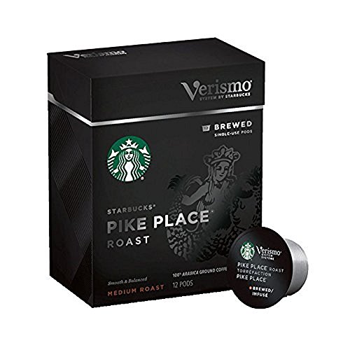 Book Cover Starbucks Pike Place Roast Coffee Verismo Pods, 12 Count
