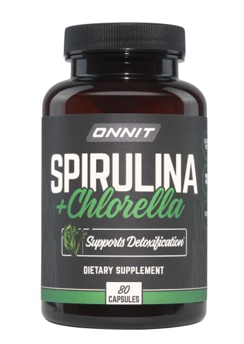 Book Cover Onnit Spirulina and Chlorella: Nutrient Rich Greens Supplement (80ct)