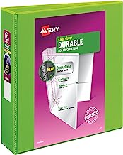 Book Cover Avery Durable View 3 Ring Binder, 2 Inch Slant Rings, 1 Green Binder (17838)