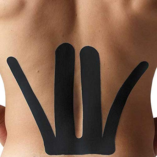 Book Cover Spidertech Lower Back Pre-Cut Kinesiology Tape | Water-Resistant and Easy to use | Preferred by Athletes | Reduce Pain and Inflammation, Help re-Train Muscles, Enhanced Performance (1 Pack)