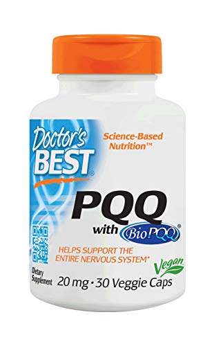 Book Cover Doctor's Best PQQ with BioPQQ, Non-GMO, Vegan, Gluten Free, Soy Free, 20 mg, 30 Veggie Caps