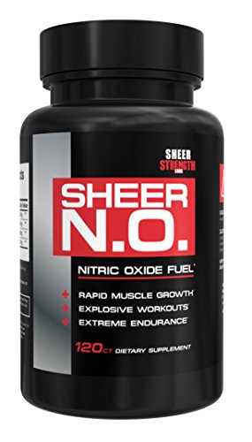 Book Cover SHEER N.O. Nitric Oxide Supplement - Premium Muscle Building Nitric Oxide Booster with L Arginine - Sheer Strength Labs - 120ct