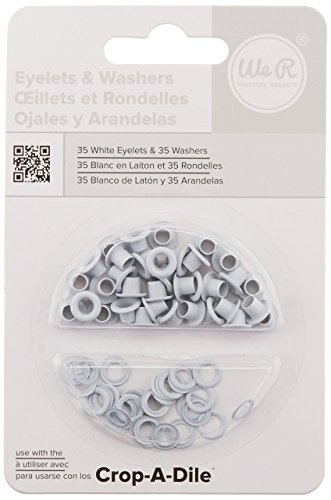 Book Cover We R Memory Keepers Standard Eyelets and Washers, Pack of 70, White