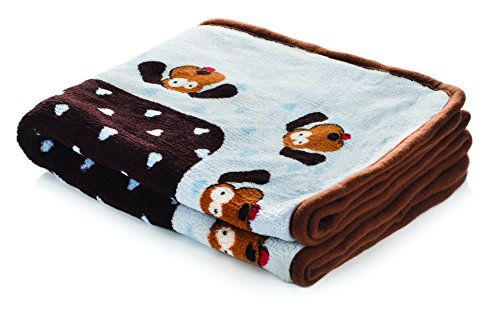 Book Cover SmartPetLove Snuggle Puppy Blanket for Pets, Blue Pattern