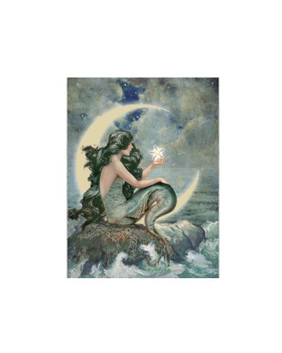 Book Cover Ohio Wholesale Radiance Lighted Moon Mermaid Canvas Wall Art, from our Water Collection