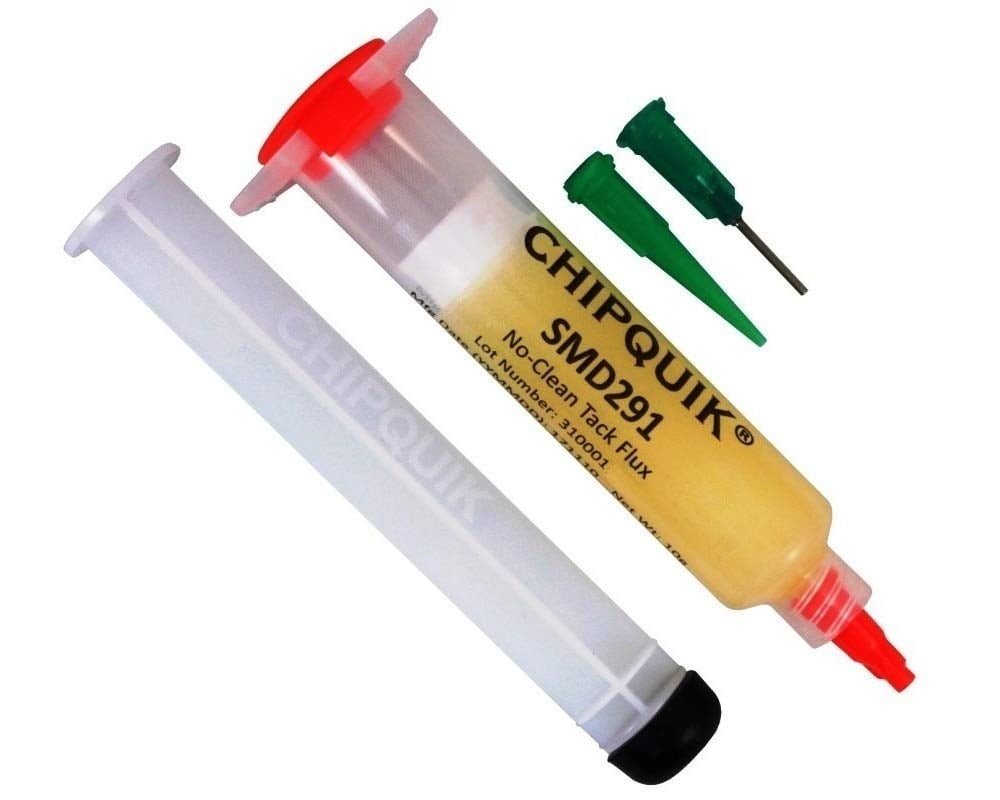 Book Cover Chipquik Tack Flux no clean in a 10cc syringe w/plunger & tip - SMD291