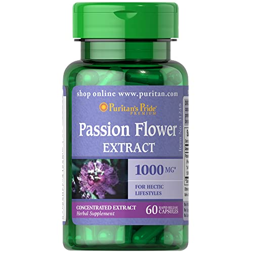 Book Cover Puritan's Pride Passion Flower 1000 Mg, 60 Count
