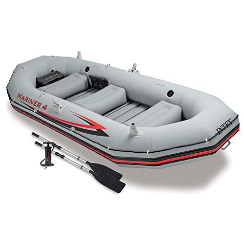 Book Cover Intex Unisex's Mariner 4 Inflatable Boat, Grey, 129