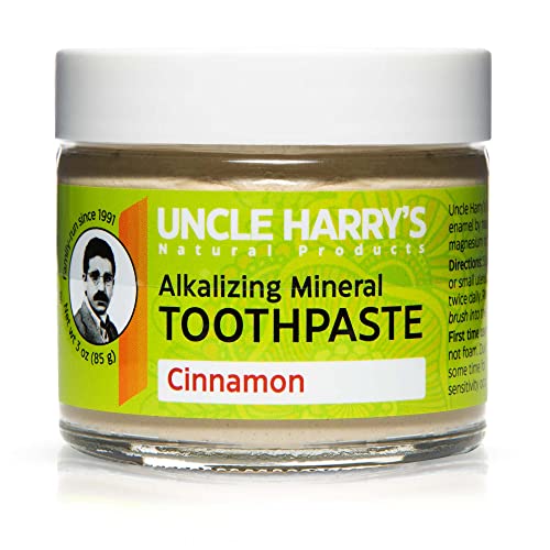 Book Cover Uncle Harry's Cinnamon Remineralizing Toothpaste | Natural Whitening Toothpaste Freshens Breath & Promotes Enamel | Vegan Fluoride Free Toothpaste