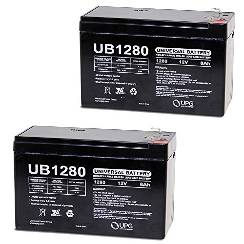 Book Cover 12V 8Ah APC Back-UPS ES 750 UPS Battery : Replacement - 2 Pack