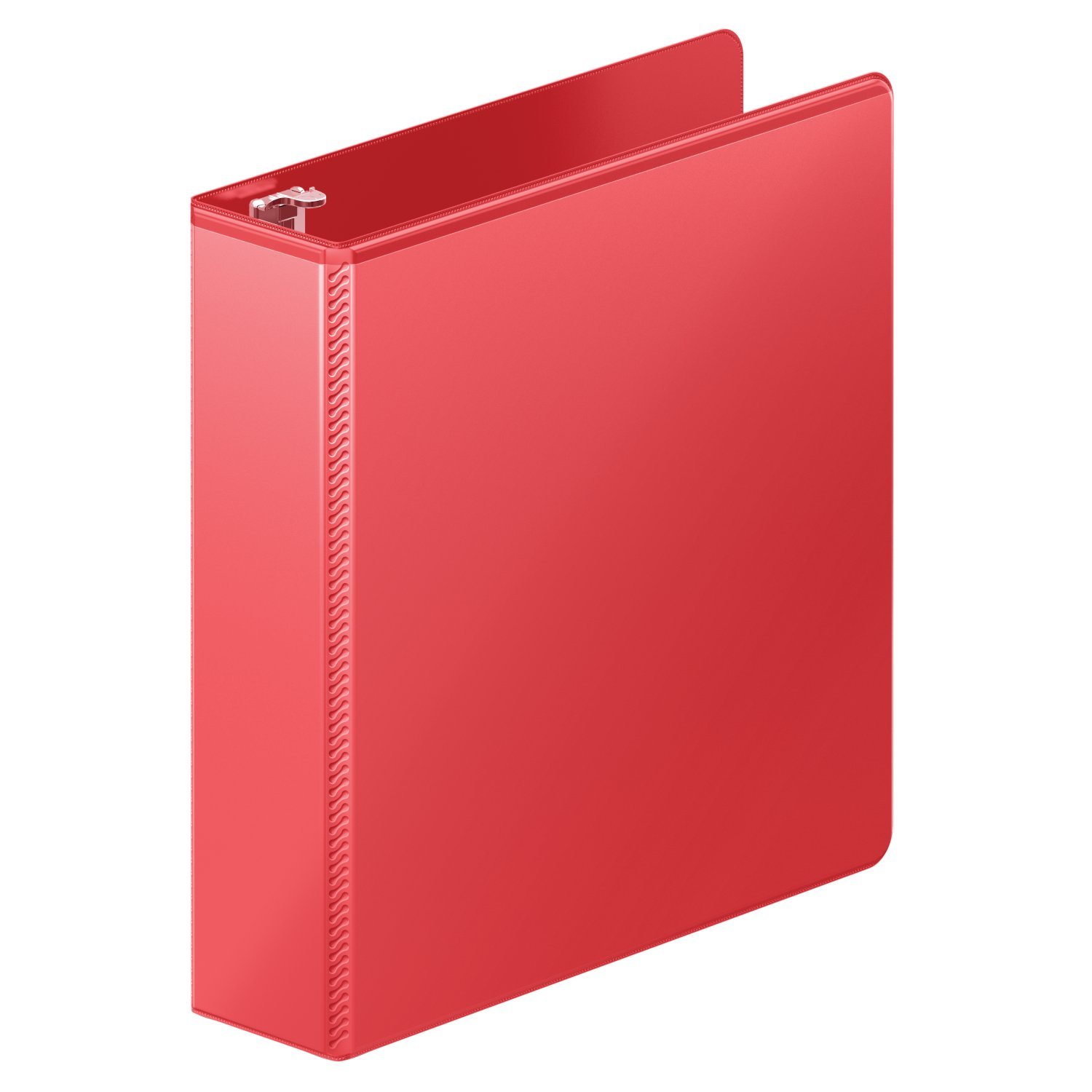 Book Cover Wilson Jones Heavy Duty Round Ring View Binder with Extra Durable Hinge, 2 Inch, Customizable, Red (W363-44-1797) 1-Pack Red