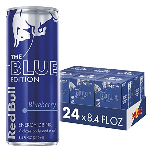 Book Cover Red Bull Energy Drink, Blueberry, 24 Pack of 8.4 Fl Oz, Blue Edition (6 Packs of 4)