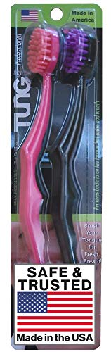 Book Cover The Original TUNG Brush - 2 Pack - Tongue Cleaner (Colors Vary)