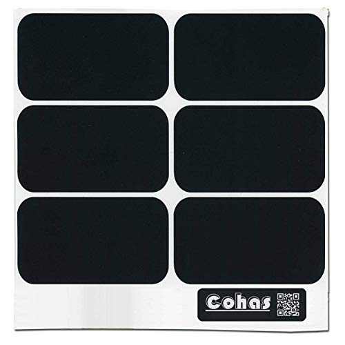 Book Cover Cohas Chalkboard Labels in Large Rectangle Shape Includes No Marker and 42 Labels, Refill Kit, No Marker