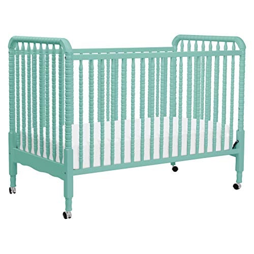 Book Cover DaVinci Jenny Lind 3-in-1 Convertible Crib in Lagoon, Removable Wheels, Greenguard Gold Certified