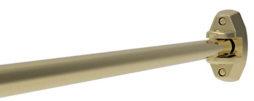 Book Cover CRL ASR1BR Polished Brass Curved Adjustable Wall Mount Shower Rod