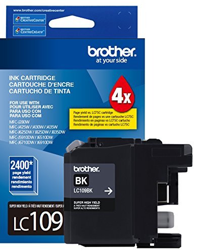 Book Cover Brother Printer Ultra High Yield Inkjet Cartridge - Black (LC109BK)