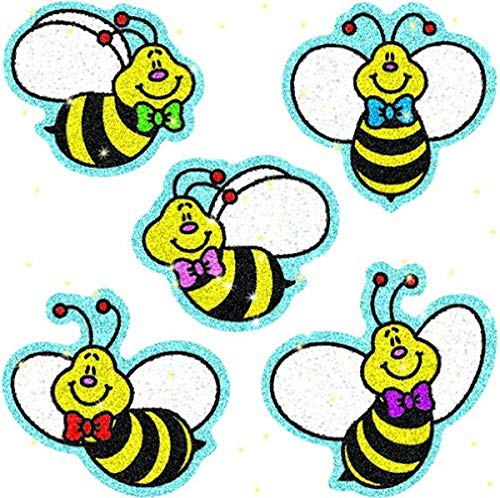 Book Cover Carson Dellosa Education Bees Dazzle Stickers (2902), Yellow, Black, 3/4