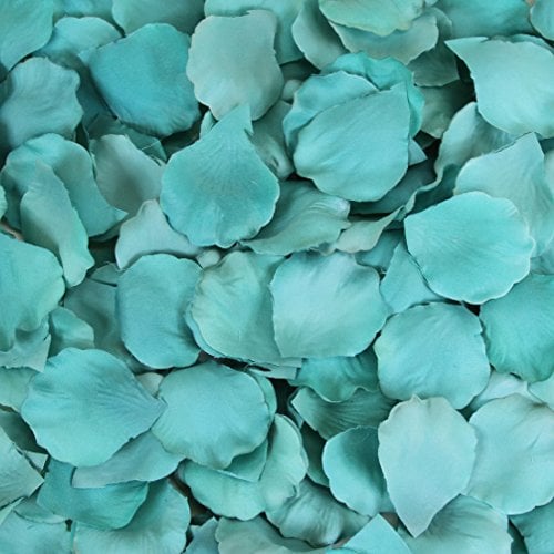 Book Cover Koyal Wholesale 200-Pack Silk Rose Petals, Diamond Blue