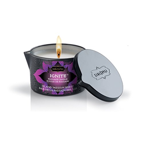 Book Cover Kama Sutra - Massage Oil Candle - Island Passion Berry - 6 Ounce